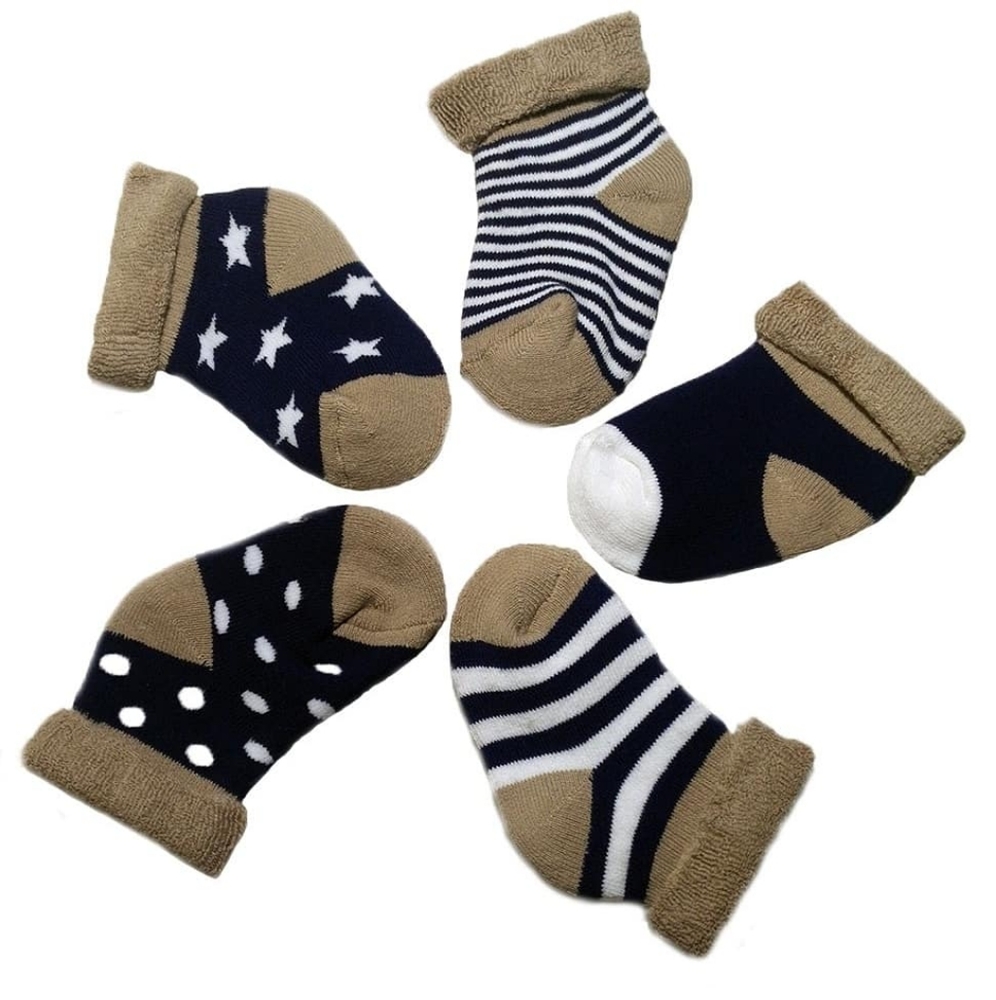 Thick Terry organic cotton baby socks 3-12 months